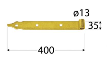 Závěs pásový 400x35/4,0 d 13 mm; ZP 400 d 13 